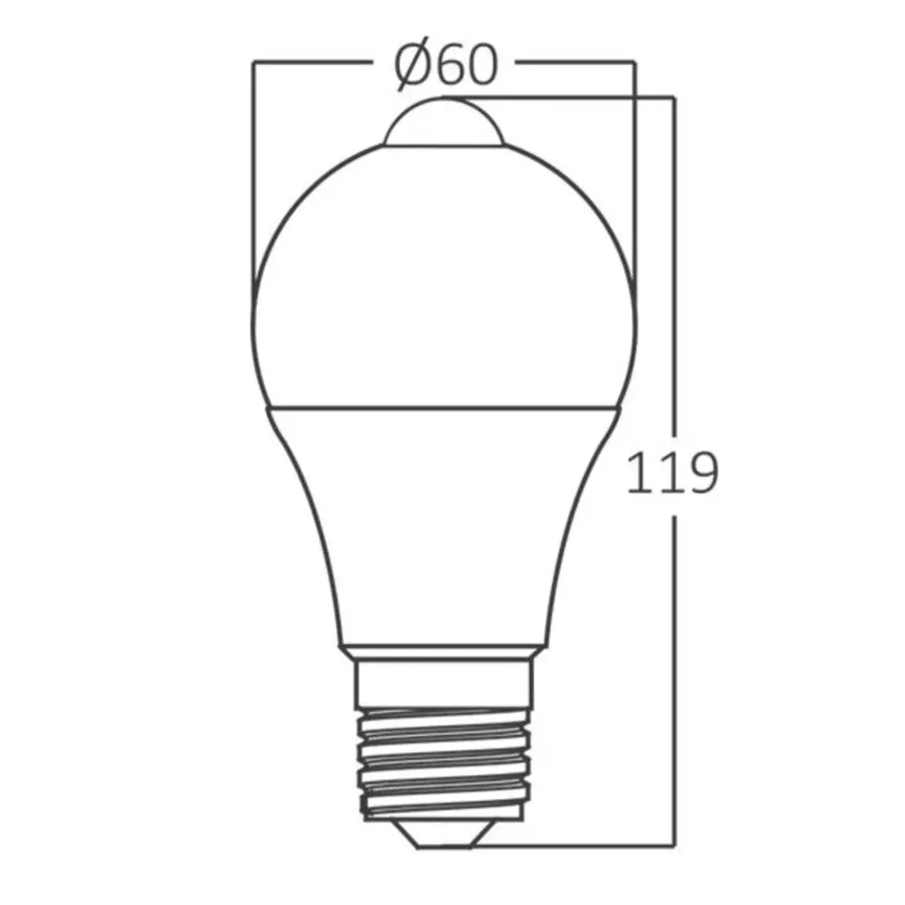 Brayton LED-Lampe mit Bewegungsmelder - E27 A60 - 9 W 806 lm - 3000 K 830 Brayton LED-Lampe mit Bewegungsmelder - E27 A60 - 9 W 806 lm - 3000 K 830