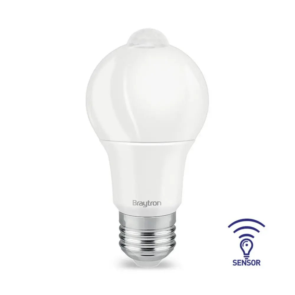 Brayton LED-Lampe mit Bewegungsmelder - E27 A60 - 9 W 806 lm - 3000 K 830 Brayton LED-Lampe mit Bewegungsmelder - E27 A60 - 9 W 806 lm - 3000 K 830