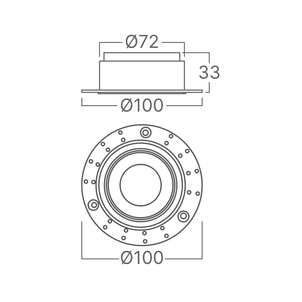 Brayton LED Stuck Einbaustrahler 55mm – Rahmenloser LED Spot für Decken