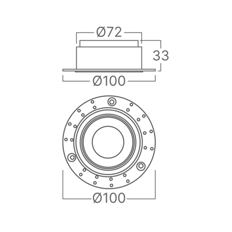 Brayton LED Stuck Einbaustrahler 55mm – Rahmenloser LED Spot für Decken