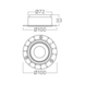 Brayton LED Stuck Einbaustrahler 55mm – Rahmenloser LED Spot für Decken