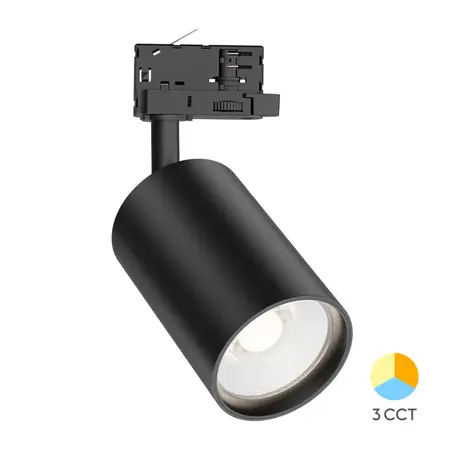 Brayton LED 3-Phasen Schienenstrahler 30W 2960Lm CCT Schwarz 3in1