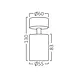 Brayton LED-Deckenstrahler – GU10-Fassung – 55 x 130 mm – Mattschwarz – Runde Deckenplatte