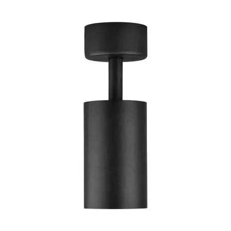 Brayton LED-Deckenstrahler – GU10-Fassung – 55 x 130 mm – Mattschwarz – Runde Deckenplatte
