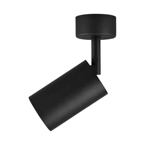 Brayton LED-Deckenstrahler – GU10-Fassung – 55 x 130 mm – Mattschwarz – Runde Deckenplatte