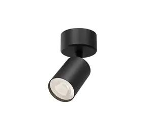 Brayton LED-Deckenstrahler – GU10-Fassung – 55 x 130 mm – Mattschwarz – Runde Deckenplatte
