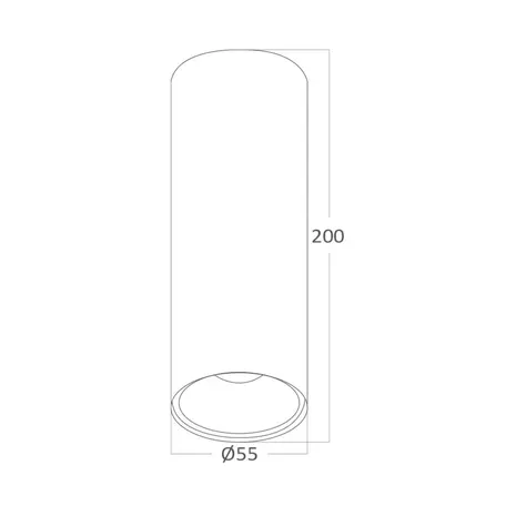 Brayton LED-Deckenstrahler – GU10-Fassung – 55 x 200 mm – Mattschwarz Brayton LED-Deckenstrahler – GU10-Fassung – 55 x 200 mm – Mattschwarz