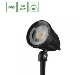 Spectrum LED-Bodenstrahler mit Erdspieß – FLORI LIGERO – IP65 – 6 W – 3000 K Warmweiß | 53 x 66 x 67 mm + 145 mm