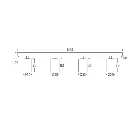 Brayton LED-Deckenstrahler Beta – 4x GU10-Fassung – 640x120mm – Mattschwarz Brayton LED-Deckenstrahler Beta – 4x GU10-Fassung – 640x120mm – Mattschwarz
