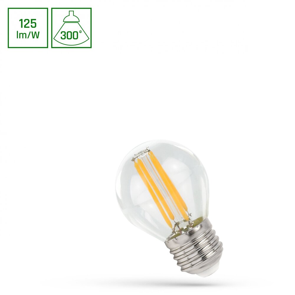 Spectrum LED Fadenlampe G45 - E27 Sockel - 4W - 2700K Warmweiß