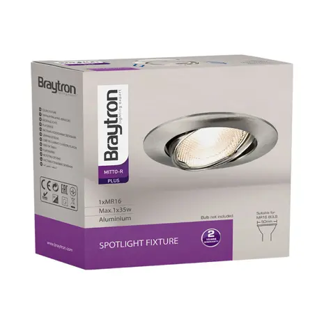 Brayton LED-Einbaustrahler Nickel – Ausschnittmaß 75 mm – Außendurchmesser 84 mm – ohne Leuchtmittel Brayton LED-Einbaustrahler Nickel – Ausschnittmaß 75 mm – Außendurchmesser 84 mm – ohne Leuchtmittel