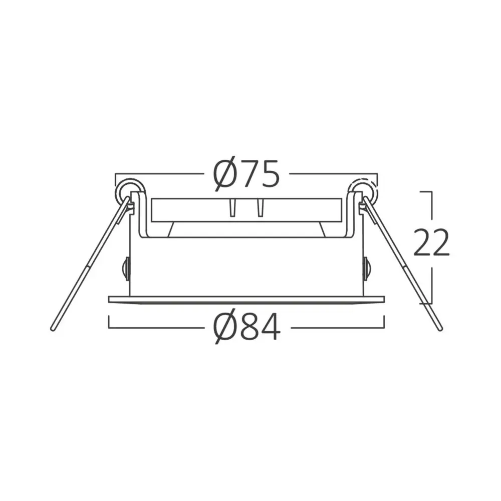 Brayton LED-Einbaustrahler Nickel – Ausschnittmaß 75 mm – Außendurchmesser 84 mm – ohne Leuchtmittel Brayton LED-Einbaustrahler Nickel – Ausschnittmaß 75 mm – Außendurchmesser 84 mm – ohne Leuchtmittel
