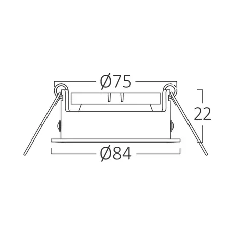 Brayton LED-Einbaustrahler Nickel – Ausschnittmaß 75 mm – Außendurchmesser 84 mm – ohne Leuchtmittel Brayton LED-Einbaustrahler Nickel – Ausschnittmaß 75 mm – Außendurchmesser 84 mm – ohne Leuchtmittel