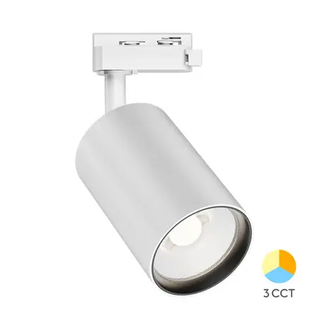 Brayton LED-Schienenstrahler 1-phasig – Weiß – 30 W 2960 lm – 3 Farbtemperaturen (3000 K/4000 K/6000 K) | 2 Jahre Garantie