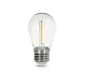 LCB LED-Beleuchtung Innovatives Design, hochwertige Technik & schnelle Lieferung! LED-Glühfadenlampe, Kugelform ST45 – E27-Fassung – 1 W – 2700 K Warmweiß