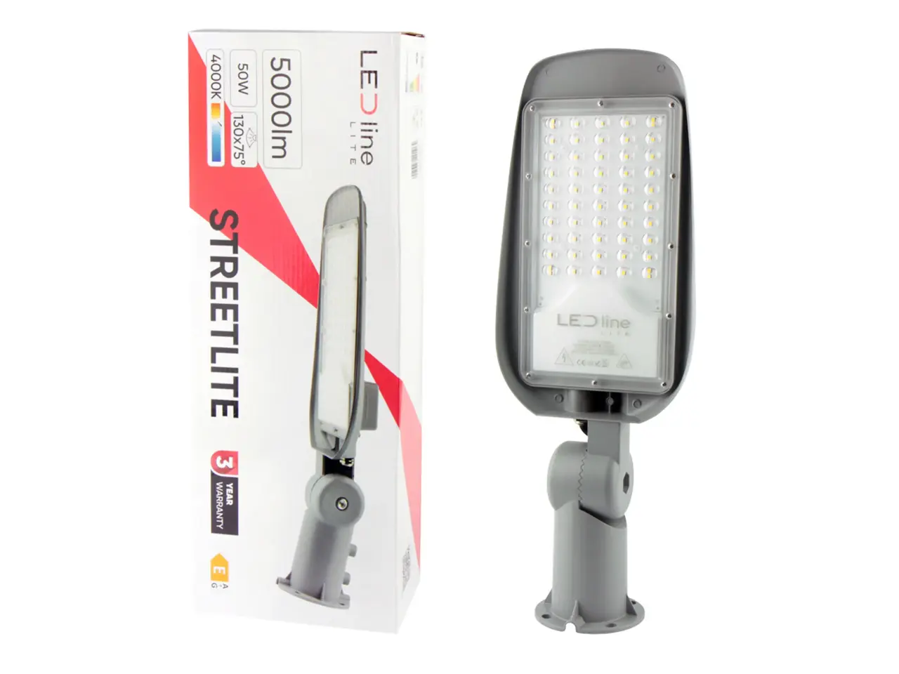 Led line LED-Straßenleuchte IP65 – 50 W 5000 Lumen 4000 K – 3 Jahre Garantie Led line LED-Straßenleuchte IP65 – 50 W 5000 Lumen 4000 K – 3 Jahre Garantie