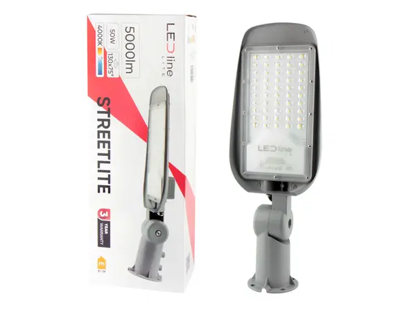 Led line LED-Straßenleuchte IP65 – 50 W 5000 Lumen 4000 K – 3 Jahre Garantie Led line LED-Straßenleuchte IP65 – 50 W 5000 Lumen 4000 K – 3 Jahre Garantie