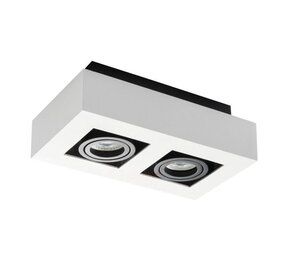 Mi-Light - Intelligente LED-Steuerung für moderne Beleuchtungslösungen GU10 LED Deckenaufbaustrahler - 2-flammig - Weiß/Schwarz - Schwenkbar 30° - Aluminium - IP20 - Ohne Leuchtmittel