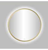 Best-design Best-Design Nancy "Venetië-Thin" ronde spiegel Mat-Goud incl.led verlichting Ø 60 cm