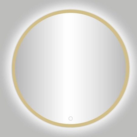 Best-design Best-Design Nancy "Rivoli" ronde spiegel mat-goud incl.led verlichting Ø 140 cm