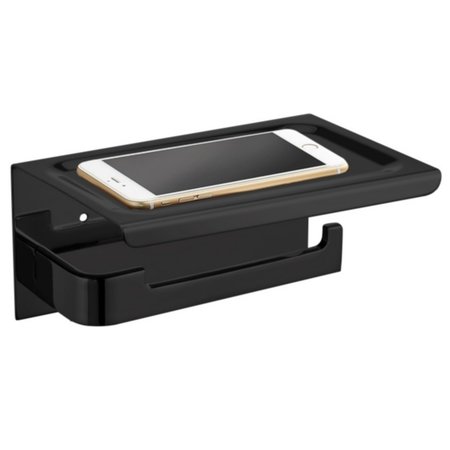 Best-design Best-Design "Phone" toiletrolhouder "Nero" mat-zwart (zonder telefoon)