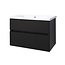 Best-design Best-Design "Quick-Black-Greeploos" meubel onderkast + wastafel 80 cm mat-zwart