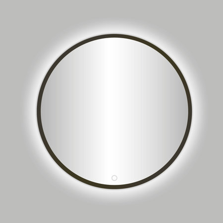 Best-design Best-Design Moya "Venetië-Thin" ronde spiegel Gunmetal incl.led verlichting Ø 80 cm