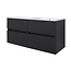 Best-design Best-Design "Bora-Black-Greeploos" meubel onderkast 4 laden zonder wastafel 120 cm mat-zwart