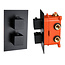 Best-design Best-Design "Stylmo" inbouwthermostaat & inb.box 2-weg 1/2" "Nero" "vierkante knoppen