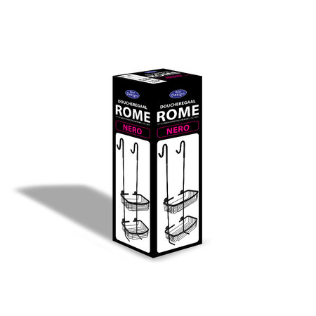 Best-design Best-Design "Rome-Steinhof-Nero" ophangrek (doucheregaal) mat-zwart