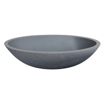 Best-Design waskom "Craquelé-stone" lava-grijs ovaal "Just-Solid" 52 cm