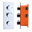 Best-design Best-Design "Magna" inbouw thermostaat & Inb.box 3 weg 1/2" ronde knoppen