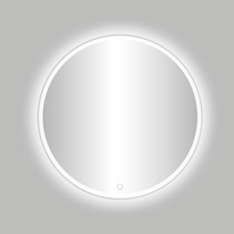 Best-Design White "Venetië-Thin" ronde spiegel Mat-Wit incl.led verlichting Ø 60 cm