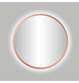 Best-design Best-Design Lyon "Venetië-Thin" ronde spiegel Rose-Mat-Goud incl.led verlichting Ø 80 cm