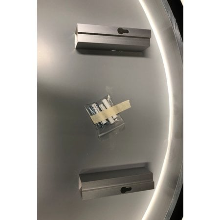 Best-design Best-Design Nero "Venetië" ronde spiegel zwart incl.led verlichting Ø 80 cm