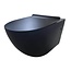 Best-design Best-Design "Morrano-49-Zonder-Spoelrand" wandcloset blinde bevestiging incl.zitting mat-zwart