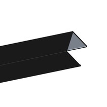 Best-Design zwart aluminium wand profiel voor "Noire" inloopdouche