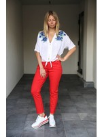 2ND ONE NOORA 870 RAW INDIE RED JEANS