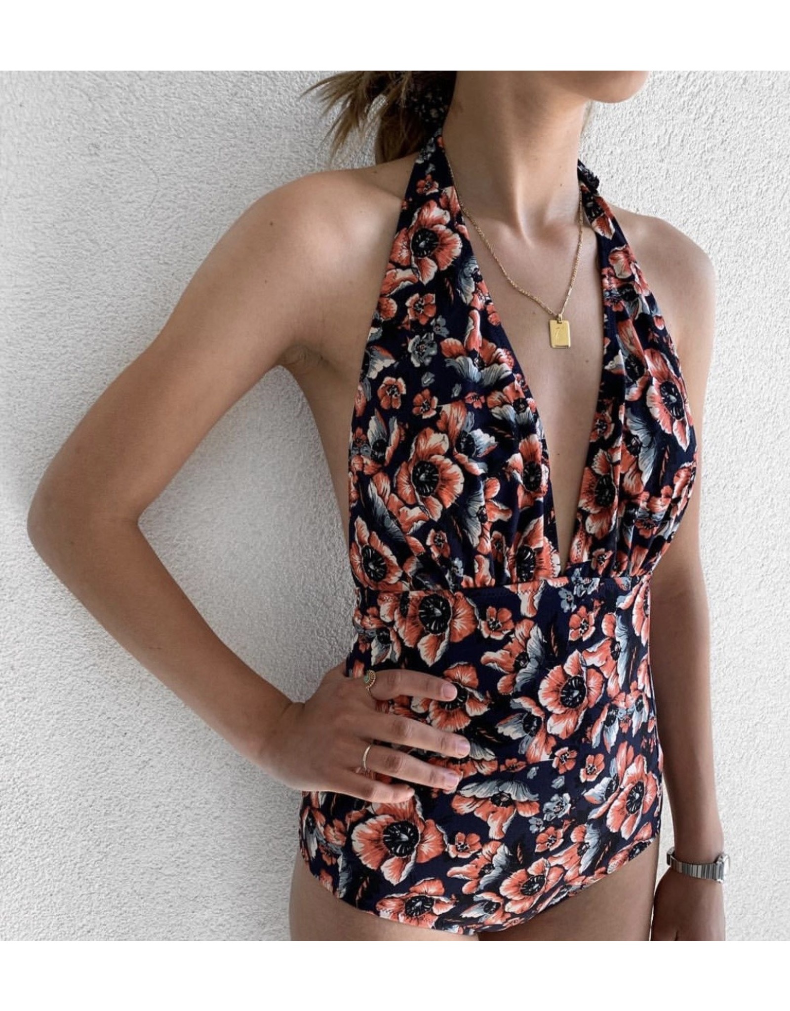 swimsuit with flowers
