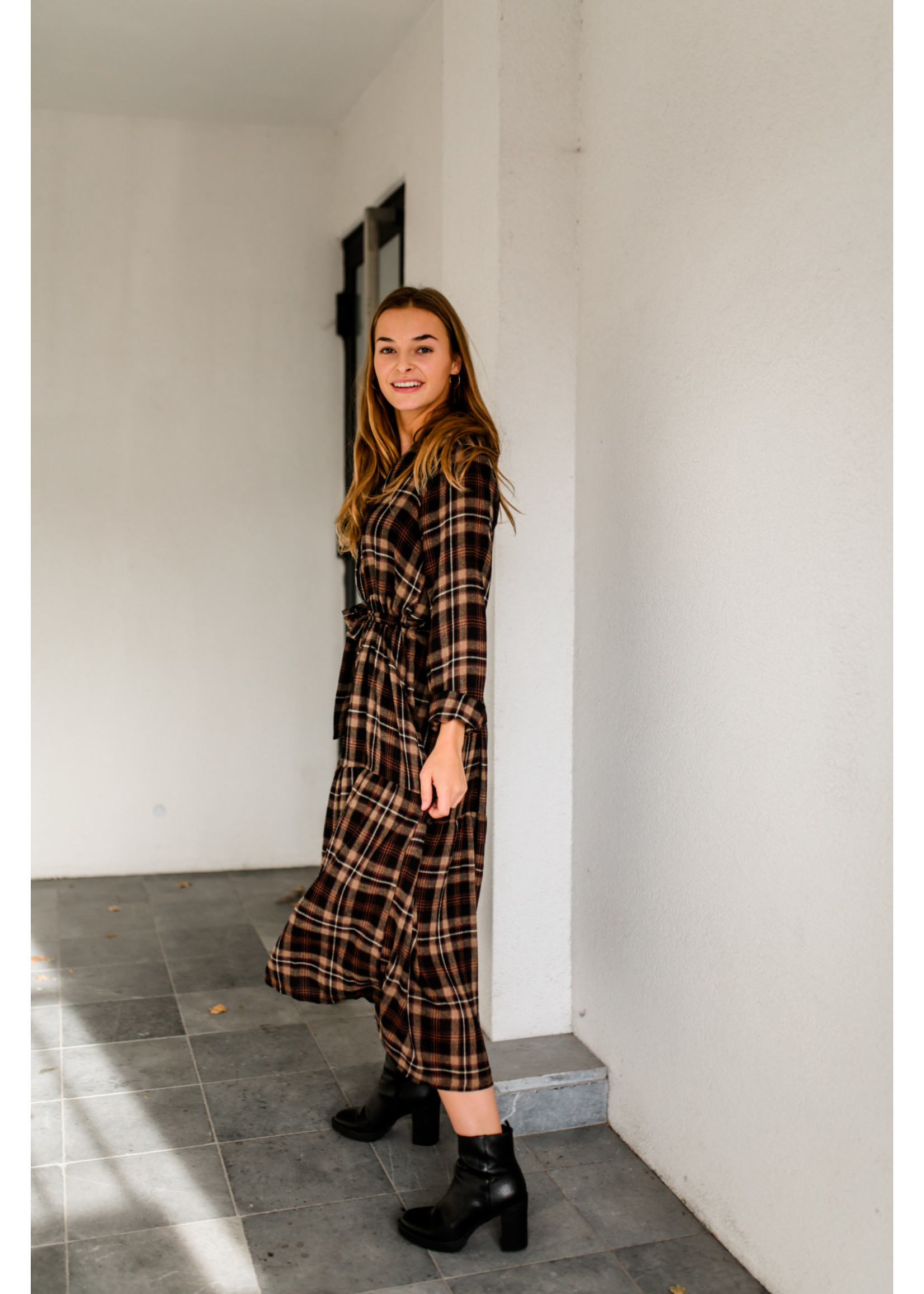 DRESS SQUARED FLANEL BROWNY