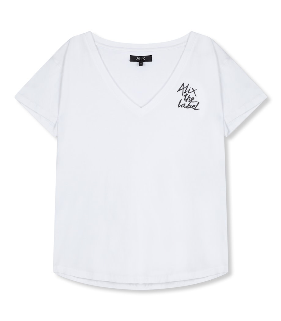 Alix The Label T Shirt V Neck Alix White Charles Conceptstore