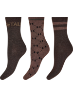 BOX 3-PACK SOCKS BROWN