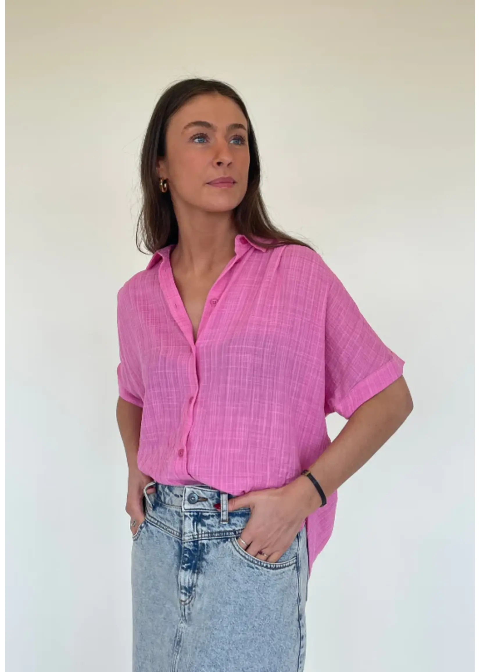 LIV THE LABEL BLUEBELL SHIRT PINK