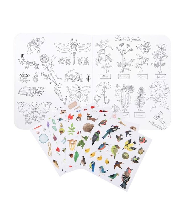 Moulin Roty Stickerheft Gärtner