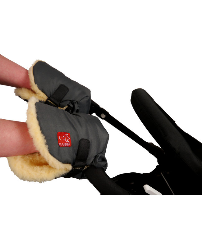 Kaiser Kinderwagen Lammfell Handwärmer Twooly navy
