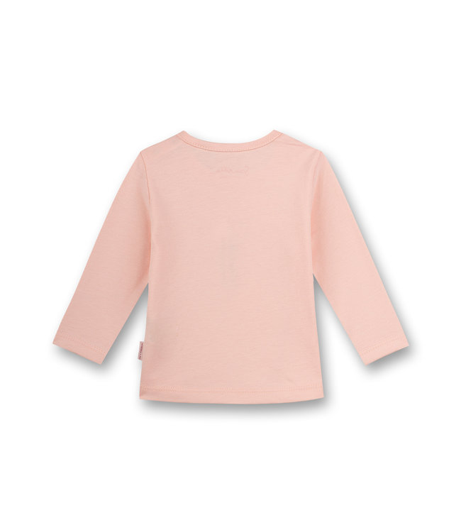 Sanetta Fiftyseven Baby Mädchen-Shirt langarm Rosa Free Bird