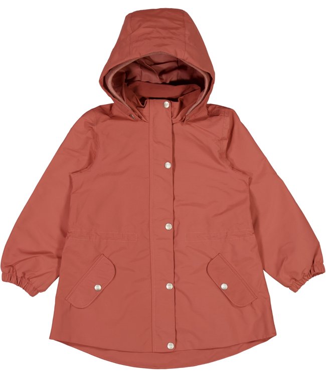 Wheat Mädchen Regenjacke Ada dark terracotta