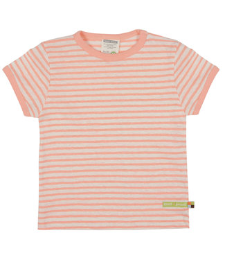 Loud and Proud T-Shirt Streifen mit Leinen Peach