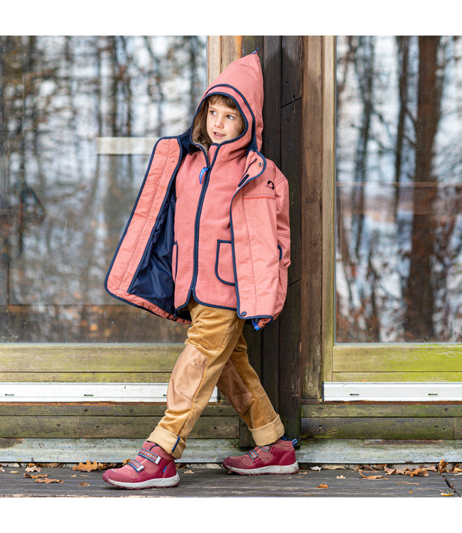Finkid TUULIS EKO Kinder Outdoorparka beet red/fox