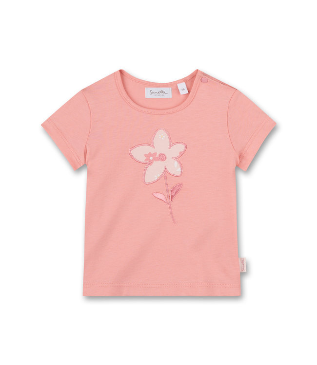 Sanetta Fiftyseven Baby Mädchen T-Shirt Blume rosa